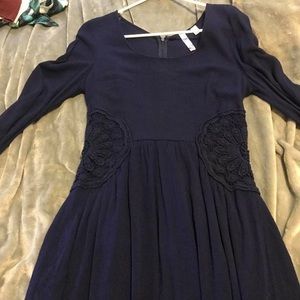 Blue long sleeve dress